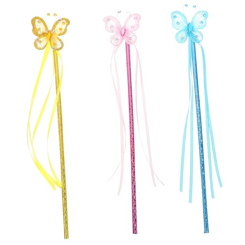 SHERCHPRY 3 Stück Party-Cosplay-Fee-Zauberstäbe schmetterlingsflügel Rosa Schmetterlingsstock Feenstab Feenstab für Zauberstab Hexenstab Pailletten SHERCHPRY 3 Stück Party-Cosplay-Fee-Zauberstäbe schmetterlingsflügel Rosa Schmetterlingsstock Feenstab Feenstab für Zauberstab Hexenstab Pailletten von SHERCHPRY