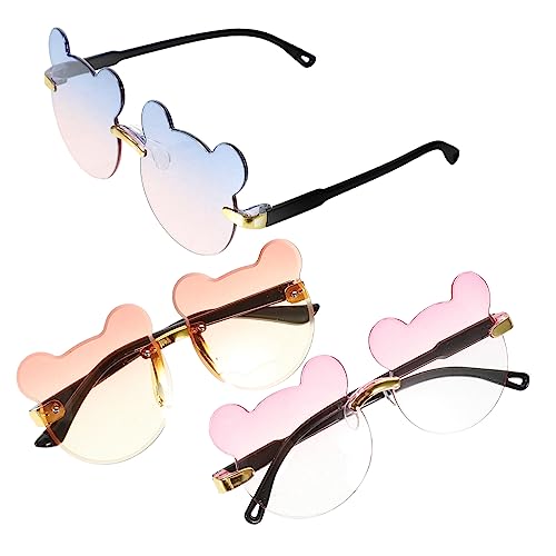 SHERCHPRY 3 Stück Party-foto-requisite Mädchen Groß Masse Gläser Lustiges Brillenkind Mädchen Tragen Eine Brille Strand 90er Led Stk von SHERCHPRY