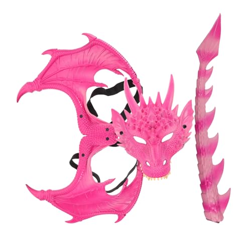 SHERCHPRY 3 Stück Teiliges Drachenkostüm Set Halloween Cosplay Maske Flügel Komfortabler Sitz Vielseitig für Party Schulveranstaltung und Rollenspiel Leicht Anzuziehen Pflegen SHERCHPRY 3 Stück Teiliges Drachenkostüm Set Halloween Cosplay Maske Flügel Komfortabler Sitz Vielseitig für Party Schulveranstaltung und Rollenspiel Leicht Anzuziehen Pflegen von SHERCHPRY