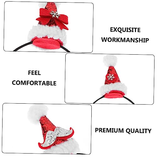 SHERCHPRY 3 Stück Teiliges Weihnachts Haarreif Weiche Pailletten Stirnbänder mit Rentier Herz und Schleifen Design Rutschfest Festlicher Haarschmuck für Xmas Party und Bühnenauftritte von SHERCHPRY