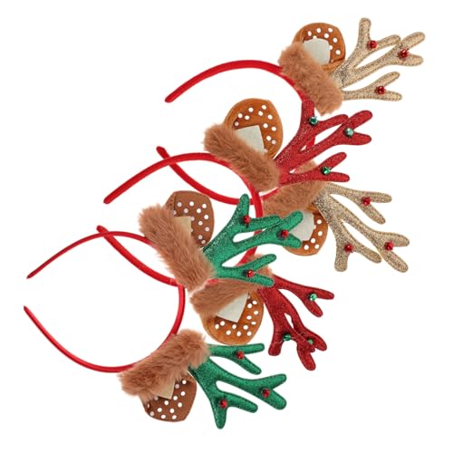 SHERCHPRY 3 Stück Teiliges Weihnachts Rentiergeweih aus Weichem Plüsch in Rot Grün Gold Langlebiges Party-kostümzubehör für Erwachsene und Festlicher Kopfschmuck für Weihnachten und SHERCHPRY 3 Stück Teiliges Weihnachts Rentiergeweih aus Weichem Plüsch in Rot Grün Gold Langlebiges Party-kostümzubehör für Erwachsene und Festlicher Kopfschmuck für Weihnachten und von SHERCHPRY