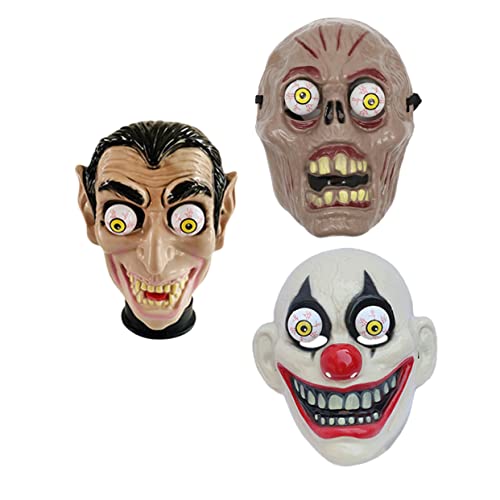 SHERCHPRY 3 Stück Vampirmaske Festival Gruselige Halloween Masken Gruseliges Horror Halloween Schreckliches Kostüm Gruselige Maske Party Schreckliche Maskerade Cosplay von SHERCHPRY