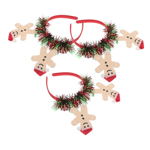 SHERCHPRY 3 Stück Weihnachts Gingerbread Haarbänder Lustige Dekorationen für Festliche Anlässe Accessoires für Erwachsene für Partys und Fotoboxen SHERCHPRY 3 Stück Weihnachts Gingerbread Haarbänder Lustige Dekorationen für Festliche Anlässe Accessoires für Erwachsene für Partys und Fotoboxen von SHERCHPRY