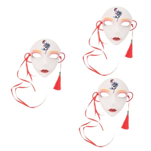 SHERCHPRY 3St Hanfu-Maske Halloween-Maske Maskendekor aus Kunststoff Halloween-Dekoration Erwachsene Frauenmaske Festivalmaske Erwachsener Requisiten Mitglied schmücken Zubehör Plastik von SHERCHPRY