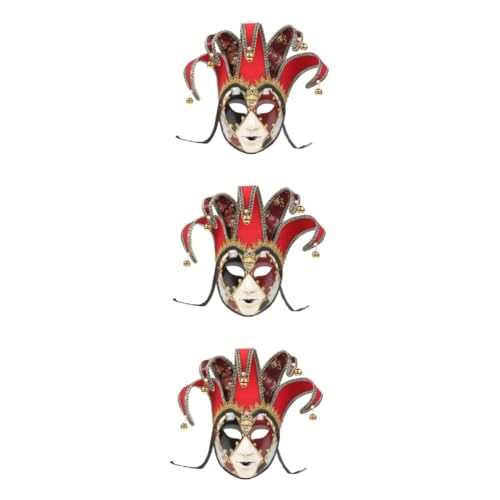 SHERCHPRY 3St Maskerade-Gesichtsabdeckung Hausdekorationen für zu Hause masquerade theatermaske kleidung Golddekor Kostüm Vollgesichtsmaske Venezianische Vollgesichtsmaske Musik schmücken von SHERCHPRY