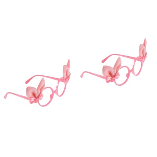 SHERCHPRY 4 Stück Abschlussballdekorationen Party Lustige Brille Lustige Kostüm-streich-requisite Geschenke Für Jungen Ostern Lustige Brillen Osterbrille Requisiten Kind Keine Linsen Rosa von SHERCHPRY