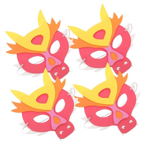 SHERCHPRY 4 Stück Kindermaske zum Jahr des Drachen Drachenmaske für Kleinkinder 3D-Drachenmaske Drachen-Cosplay-Masken gruselige dekorative Maske lustige Maske Tier Requisiten schmücken Eva von SHERCHPRY
