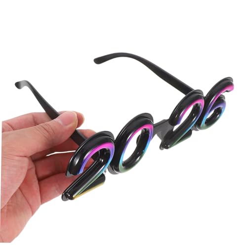 SHERCHPRY 4 Stück Teiliges Digitale Partybrillen mit Glitzereffekt Retro Design Farblich Gemischt für Silvester Abschlussfeiern Geburtstage und Festliche Fotoaccessoires von SHERCHPRY