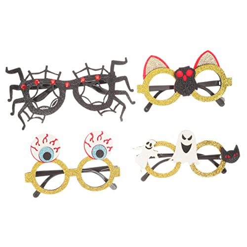 SHERCHPRY 4 Stück Teiliges Halloween Brillen Leichte Lustige Partybrillen mit Skelett Eule und Spinne für Kostüm Fotorequisiten Karneval und Festtagsdekoration SHERCHPRY 4 Stück Teiliges Halloween Brillen Leichte Lustige Partybrillen mit Skelett Eule und Spinne für Kostüm Fotorequisiten Karneval und Festtagsdekoration von SHERCHPRY