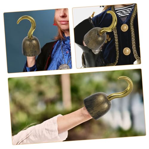SHERCHPRY 4 Stück Teiliges Piratenhaken Vintage Goldfarbene Piraten Requisite für Piraten Kostümzubehör für Halloween Cosplay und Mottopartys SHERCHPRY 4 Stück Teiliges Piratenhaken Vintage Goldfarbene Piraten Requisite für Piraten Kostümzubehör für Halloween Cosplay und Mottopartys von SHERCHPRY