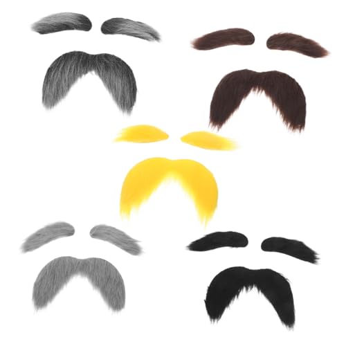 SHERCHPRY 5 Sätze Teiliges Fake-Augenbrauen Realistisches Halloween-Kostümzubehör für Schnelle in Greis Hautfreundlich Vielseitig für Party und Festtagsfeiern SHERCHPRY 5 Sätze Teiliges Fake-Augenbrauen Realistisches Halloween-Kostümzubehör für Schnelle in Greis Hautfreundlich Vielseitig für Party und Festtagsfeiern von SHERCHPRY