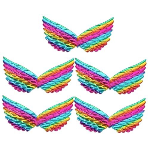 SHERCHPRY 5 Stück Einhornflügel halloween costume halloween kleidung halloweenkostüme halloween outfits festivals outfit Stoff bunt Verkleide dich Flügel-Kostüm-Requisiten Polyester Colorful von SHERCHPRY