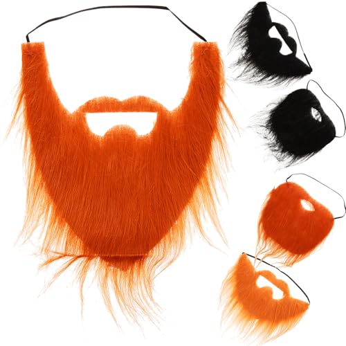 SHERCHPRY 5 Stück falscher Bart Halloween mitgebsel Halloween oblaten Halloween-Bart-Kostüm Kostüm Gesichtsbehaarung perücken Cosplay gefälschte Bärte Cosplay gefälschter Schnurrbart Flanell von SHERCHPRY