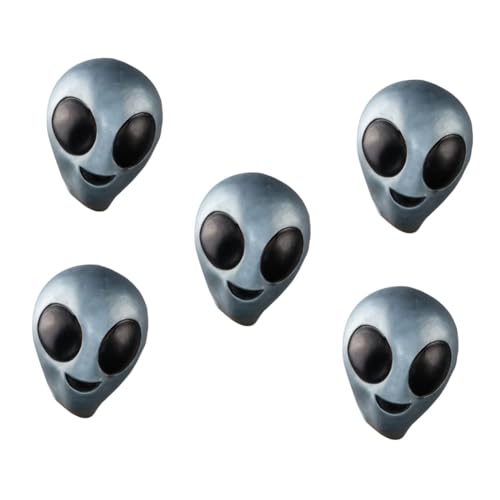 SHERCHPRY 5St Halloween-Gesichtsmaske Latexmaske Alien-Kostümzubehör Kleidung Halloween-Alien-Maske Alien-Maske Foto-Requisite Erwachsener Haube Partybedarf schmücken Emulsion von SHERCHPRY