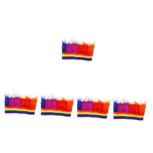 SHERCHPRY 5St Regenbogen-Stirnband Stirnband Karneval faschingshaarreife Make-up-Stirnband Hüte Cosplay-Partyhut LGBTQ-Zubehör bilden Haarschmuck leerer Zylinder Kopfbedeckung Kleidung von SHERCHPRY