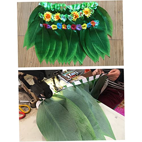 SHERCHPRY 5St grüne Girlande hawaiianische Outfits für Luau Party Hawaii-Outfits hawaiianisches Cosplay grünes Stirnband Ornament Rock bilden Requisiten Kleidung Kranz Bankett Dekorationen von SHERCHPRY