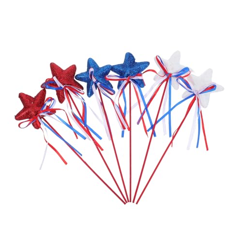 SHERCHPRY 6 Stück Patriotische Sternstäbe für Unabhängigkeitstag Glitzernde Deko für für Partys und Gedenktage Rot Weiß Blau Vielseitige Dekorationen SHERCHPRY 6 Stück Patriotische Sternstäbe für Unabhängigkeitstag Glitzernde Deko für für Partys und Gedenktage Rot Weiß Blau Vielseitige Dekorationen von SHERCHPRY