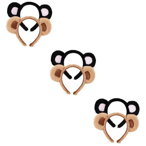 SHERCHPRY 6 Stück Teiliges Bärenohren Haarreif Weiches Tier Ohr Stirnband Leichtes Kopfband für Halloween Cosplay Karneval Party und Fotoshootings Geeignet für Erwachsene von SHERCHPRY