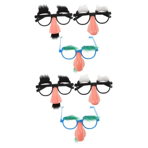 SHERCHPRY 6 Stück Teiliges Brillen mit Falschem Schnurrbart und Augenbrauen Lustige Kunststoff Partyaccessoires für Erwachsene Angenehm Leicht für Halloween Geburtstags und Kostümfeiern von SHERCHPRY