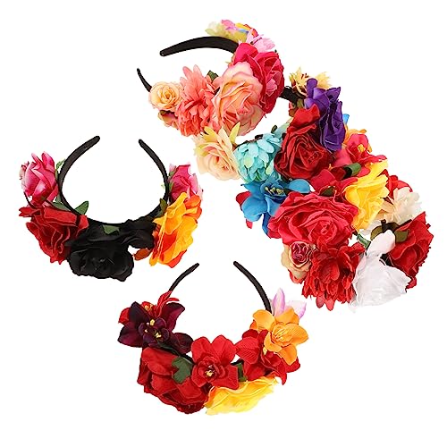SHERCHPRY 6 Stück Teiliges Halloween Stirnband mit Flexiblen Langlebigen Stoffblumen Mexikanischem Vintage Rosen Design Farbenfroher Blumenkopfschmuck Leichtes Kopfband für Damen für Kostüm SHERCHPRY 6 Stück Teiliges Halloween Stirnband mit Flexiblen Langlebigen Stoffblumen Mexikanischem Vintage Rosen Design Farbenfroher Blumenkopfschmuck Leichtes Kopfband für Damen für Kostüm von SHERCHPRY