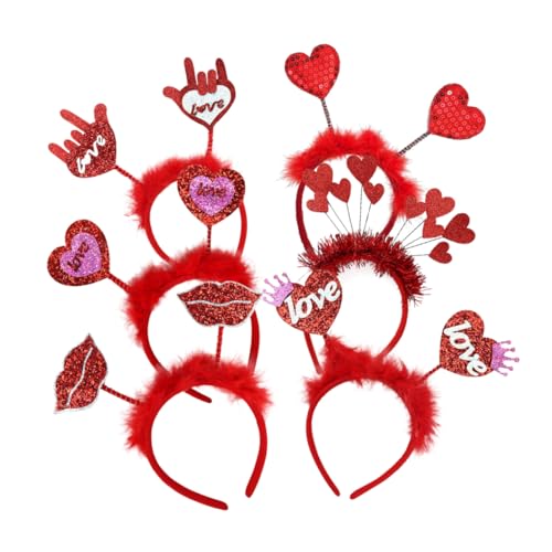 SHERCHPRY 6 Stück Valentinstag Haarreif mit Herz Stirnbänder mit Pailletten Federn Party Haaraccessoires für Erwachsene für Feiern und Besondere Anlässe SHERCHPRY 6 Stück Valentinstag Haarreif mit Herz Stirnbänder mit Pailletten Federn Party Haaraccessoires für Erwachsene für Feiern und Besondere Anlässe von SHERCHPRY