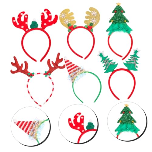 SHERCHPRY 6 Stück Weihnachts Haarreifen Rentiergeweih Stirnband Xmas Haaraccessoire Leicht Komfortabel für Party Kostüm Festliche Dekoration Winter Themen SHERCHPRY 6 Stück Weihnachts Haarreifen Rentiergeweih Stirnband Xmas Haaraccessoire Leicht Komfortabel für Party Kostüm Festliche Dekoration Winter Themen von SHERCHPRY