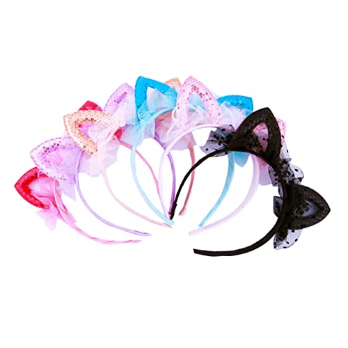 SHERCHPRY 6Stücke Haarschmuck mit Pailletten Katzenohren Niedliches Stirnband für Partys Glitzernde Kopfbedeckungen für Kleine Prinzessinnen SHERCHPRY 6Stücke Haarschmuck mit Pailletten Katzenohren Niedliches Stirnband für Partys Glitzernde Kopfbedeckungen für Kleine Prinzessinnen von SHERCHPRY