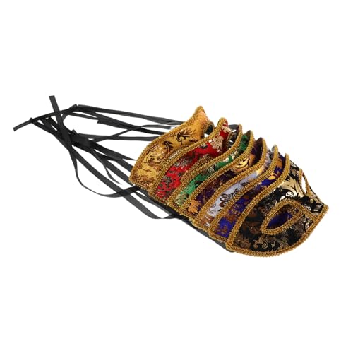 SHERCHPRY 7 Stück Teiliges Herren Masquerade Masken Vintage Venezianische Halbgesichts-masken mit Hochwertigem für Maskenball Karneval und Thematische Partys von SHERCHPRY