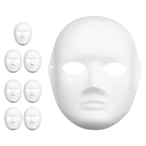 SHERCHPRY 8 Stk Peking-Opernmaske selbstklebende Abziehbilder Katze Fuchs Maske Tigerohren für Cosplay Halloween-Maske masken für halloween Bastelmaske DIY Vollgesichtsmaske Papier Weiß von SHERCHPRY