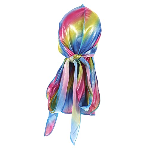 SHERCHPRY Bunte Haarhaube Piratenhut mit Langem Elastisches Cosplay Kopftuch Atmungsaktiv Leicht und Tragbar für Damen für Haarschutz und Partys von SHERCHPRY