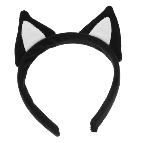 SHERCHPRY Collie-Stirnband Party Haarspangen mit Hundeohren Hundestirnband Eselsohren Cartoon-Haarband UPS Stirnband für Hundeohren Hund verkleiden Stirnbänder für Hundekostüme Stoff Schwarz von SHERCHPRY