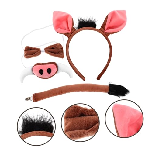 SHERCHPRY Cosplay Schwein Kostüm mit Schweineohren Stirnband Schweinenase Schweineschwanz und Fliege Leichtes Stoffmaterial Tier Verkleidung für Party Bühne Karneval Fotorequisiten SHERCHPRY Cosplay Schwein Kostüm mit Schweineohren Stirnband Schweinenase Schweineschwanz und Fliege Leichtes Stoffmaterial Tier Verkleidung für Party Bühne Karneval Fotorequisiten von SHERCHPRY