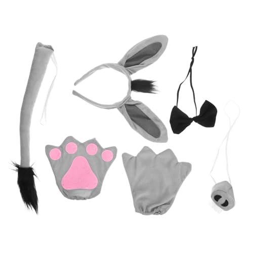 SHERCHPRY Donkey Kostüm Set mit Plüschohren und Weiches Donkey Kostüm Stirnband Bequemes Tierohren Accessoire für Halloween Karneval Verkleidung und Kinderparty mit Handschuhen SHERCHPRY Donkey Kostüm Set mit Plüschohren und Weiches Donkey Kostüm Stirnband Bequemes Tierohren Accessoire für Halloween Karneval Verkleidung und Kinderparty mit Handschuhen von SHERCHPRY