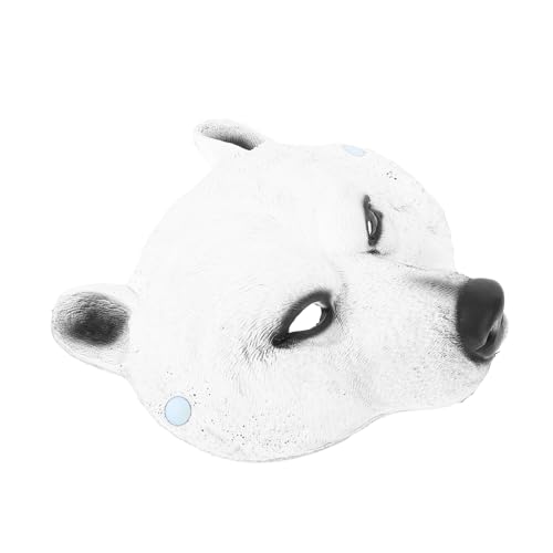 SHERCHPRY Eisbär-Maske halloween masken halloweenmaske gesichtsmaske halloween masken zu halloween Cosplay -Requisiten Halloween-Bärenmaske Kostümmaske exquisite Tiermasken-Requisite Pu Weiß von SHERCHPRY