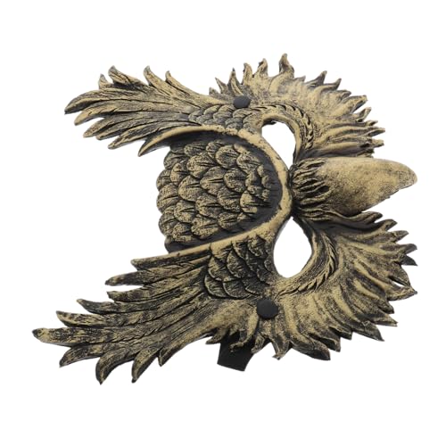 SHERCHPRY Eulenmaske Männer Maskerade Maske Tier-maskerade-maske Halloween-gesichtsmaske Beängstigende Maske Halloween-masken Für Frauen Tiermasken Für Erwachsene Golden Pu von SHERCHPRY