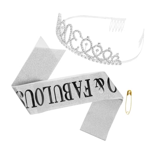 SHERCHPRY Geburtstagskrone mit Schärpe Glitzernde Tiara und Party Zubehör für Unvergessliche Geburtstagsfeiern Fotorequisite SHERCHPRY Geburtstagskrone mit Schärpe Glitzernde Tiara und Party Zubehör für Unvergessliche Geburtstagsfeiern Fotorequisite von SHERCHPRY