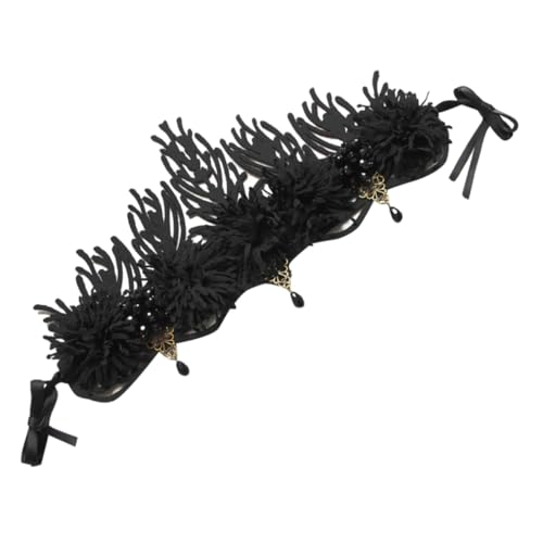 SHERCHPRY Gothic Krone Haarband für Halloween Verstellbare Party Crown für Cosplay und Kostüme Schwarzes Gothic Stirnband für Maskerade und Besondere Anlässe von SHERCHPRY