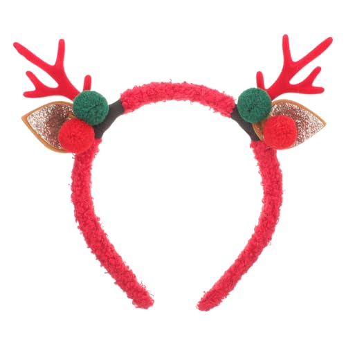 SHERCHPRY Haarband Plüsch mit Niedlichen Rentiergeweihen Weihnachtsaccessoire für Frauen für Partys Festliche Anlässe Bequemer Sitz Verarbeitung von SHERCHPRY