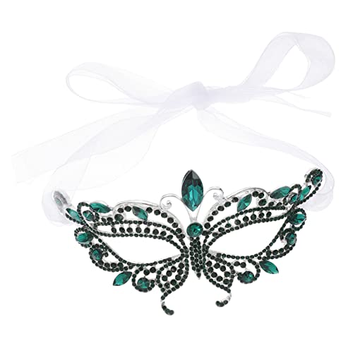SHERCHPRY Halbmaske Halloween Maskerade Damen Halbmaske Karneval Abschlussball Kostüme Maske Cosplay Party Maske Dekorieren Venezianische Augenmasken Karnevalsmaske Grüne Strasssteine SHERCHPRY Halbmaske Halloween Maskerade Damen Halbmaske Karneval Abschlussball Kostüme Maske Cosplay Party Maske Dekorieren Venezianische Augenmasken Karnevalsmaske Grüne Strasssteine von SHERCHPRY