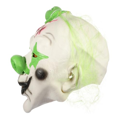 SHERCHPRY Halloween Clown Maske Halloween Gruseliges Halloween Clown Kostüm Halloween Cosplay Masken Clown Anziehmaske Vollclown Karneval Clown Masken Clown Performance Maske Grüne Emulsion von SHERCHPRY