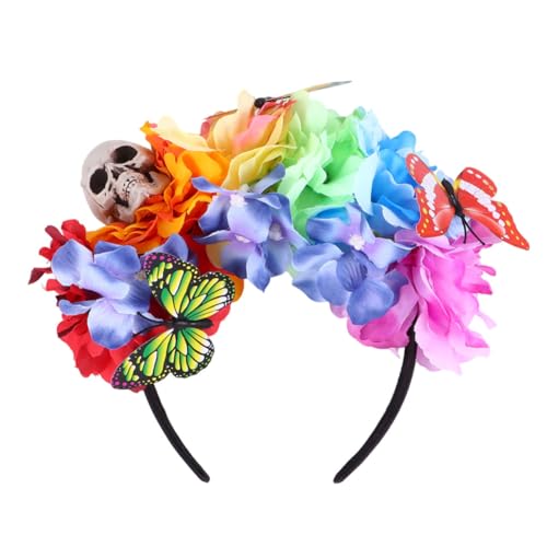 SHERCHPRY Halloween Haarreif mit Bunten Blumen und Schädel Design für Kostüme Karneval und Bühnenauftritte Sorgt für Aufsehen und Festliche SHERCHPRY Halloween Haarreif mit Bunten Blumen und Schädel Design für Kostüme Karneval und Bühnenauftritte Sorgt für Aufsehen und Festliche von SHERCHPRY