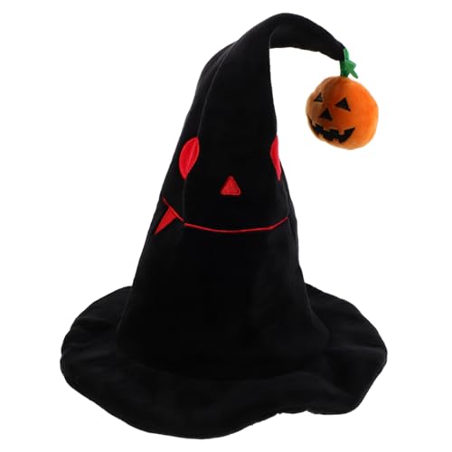 SHERCHPRY Halloween Hexenhut mit Kürbisanhänger für Damen und Bequemer Wiederverwendbarer Hexenhut für Halloween-partys Karneval und Bühnenauftritte von SHERCHPRY
