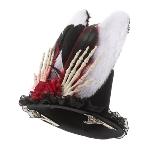 SHERCHPRY Halloween-Hut für Männer Dampfpunk Hase Ohren Hüte Halloween-Zylinder Steampunk-Cosplay-Hut -Zaubererhut -Hexenhut Plüsch Schwarz SHERCHPRY Halloween-Hut für Männer Dampfpunk Hase Ohren Hüte Halloween-Zylinder Steampunk-Cosplay-Hut -Zaubererhut -Hexenhut Plüsch Schwarz von SHERCHPRY