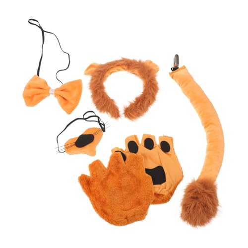 SHERCHPRY Halloween Löwenkostüm mit Haarreif Pfotenhandschuhen Nasensticker und Fliege Bequemes Tierkostüm für Cosplay und Rollenspiele bei Mottopartys SHERCHPRY Halloween Löwenkostüm mit Haarreif Pfotenhandschuhen Nasensticker und Fliege Bequemes Tierkostüm für Cosplay und Rollenspiele bei Mottopartys von SHERCHPRY