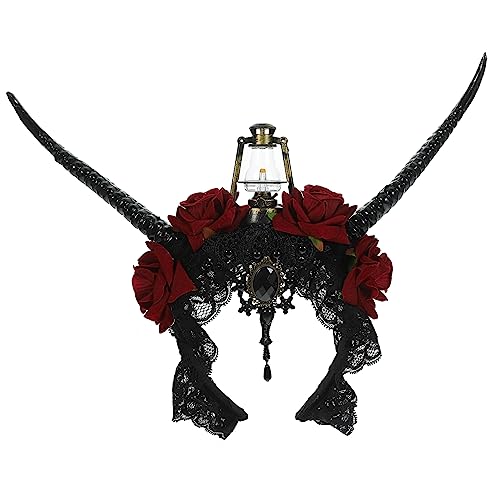 SHERCHPRY Halloween Stirnband mit Antilopenhörnern Leichtes Cosplay Kopfschmuck für Damen Elastisch und Bequem für Halloween Party Festival und Verkleidungsspiele von SHERCHPRY