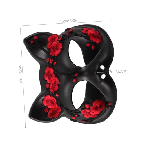 SHERCHPRY Halloween Tiermaske Halbgesichts Fox Cosplay Maske Katzenmaske Wiederverwendbar Leicht Zu Reinigen Stilvolles Partyaccessoire Für Halloween Karneval Maskenball SHERCHPRY Halloween Tiermaske Halbgesichts Fox Cosplay Maske Katzenmaske Wiederverwendbar Leicht Zu Reinigen Stilvolles Partyaccessoire Für Halloween Karneval Maskenball von SHERCHPRY