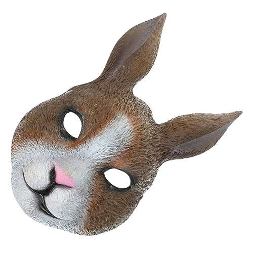 SHERCHPRY Halloween-hasenmaske Lustige Halloween-maske Ente Wolf Halloween Lustig Vollgesichtsmasken-cosplay Halloweenkostüm Lustige Maske Halloween Geführt Sensenmann Krähe Pu Light Brown von SHERCHPRY