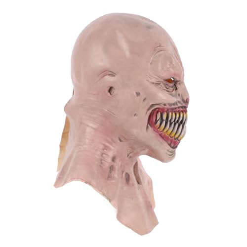 SHERCHPRY Halloween-maske Böse Maske Halloween-horror-clown Abdeckung Zombie-kostüm Horrormaske Männlich Halloween Für Erwachsene Raubtiermaske Scary Halloween -kostüme Masken Emulsion Khaki von SHERCHPRY