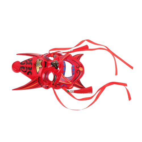 SHERCHPRY Handgefertigte Leichte Asiatische Maskerade Maske mit Traditionellem Chinesischem und Japanischem Muster Rote Wiederverwendbare Party Karnevalsmaske für Frauen Geeignet für Mardi von SHERCHPRY