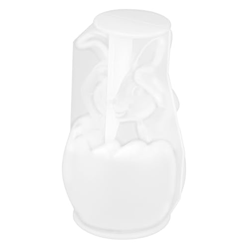 SHERCHPRY Hasenei-Form Hasen Possessivform Silikon Ostermold Silikonform wiederverwendbar Hasen-Ei-Form Kaninchen Schimmel Kaninchen-Ei-Form Osterkerze Silikonform Osterform Kieselgel Weiß von SHERCHPRY